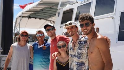 Captain Ron Gertler takes backpackers on yacht voyage from Whitsundays to Greek Islands