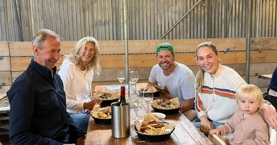 Brian McFadden enjoys sweet family getaway as he plays doting dad on rainy holiday