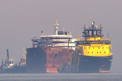 Stena Immaculate towed into harbour for inspection and repairs